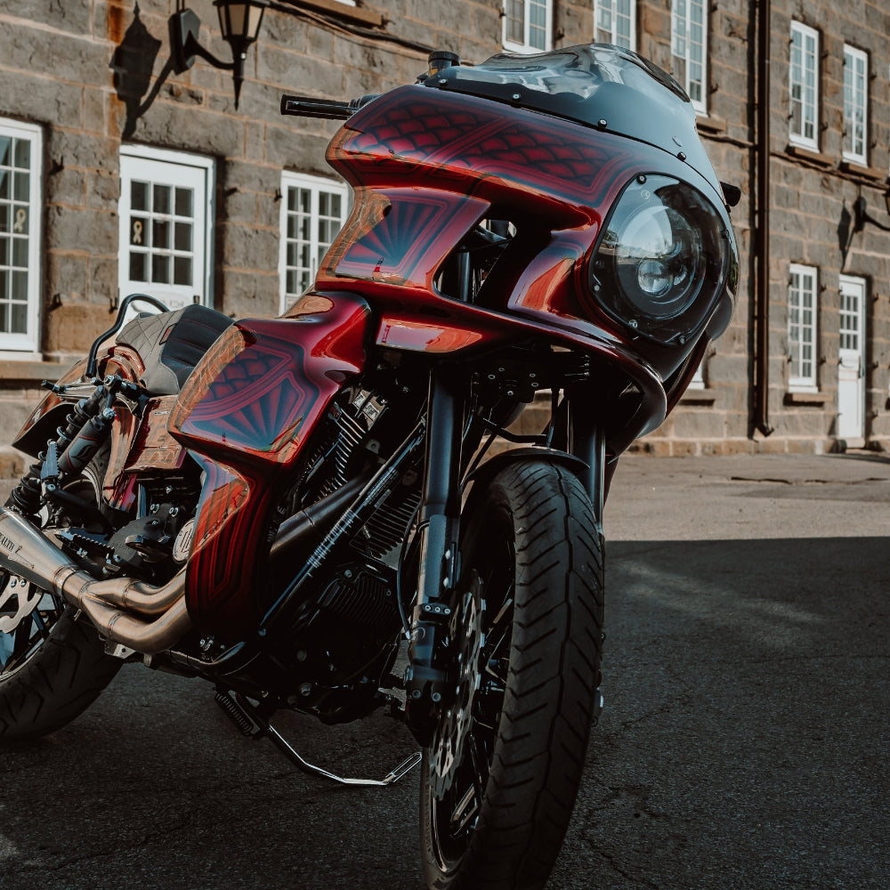 7'' OG Projector LED Headlight for Harley-Davidson installed on a 2007 Dyna