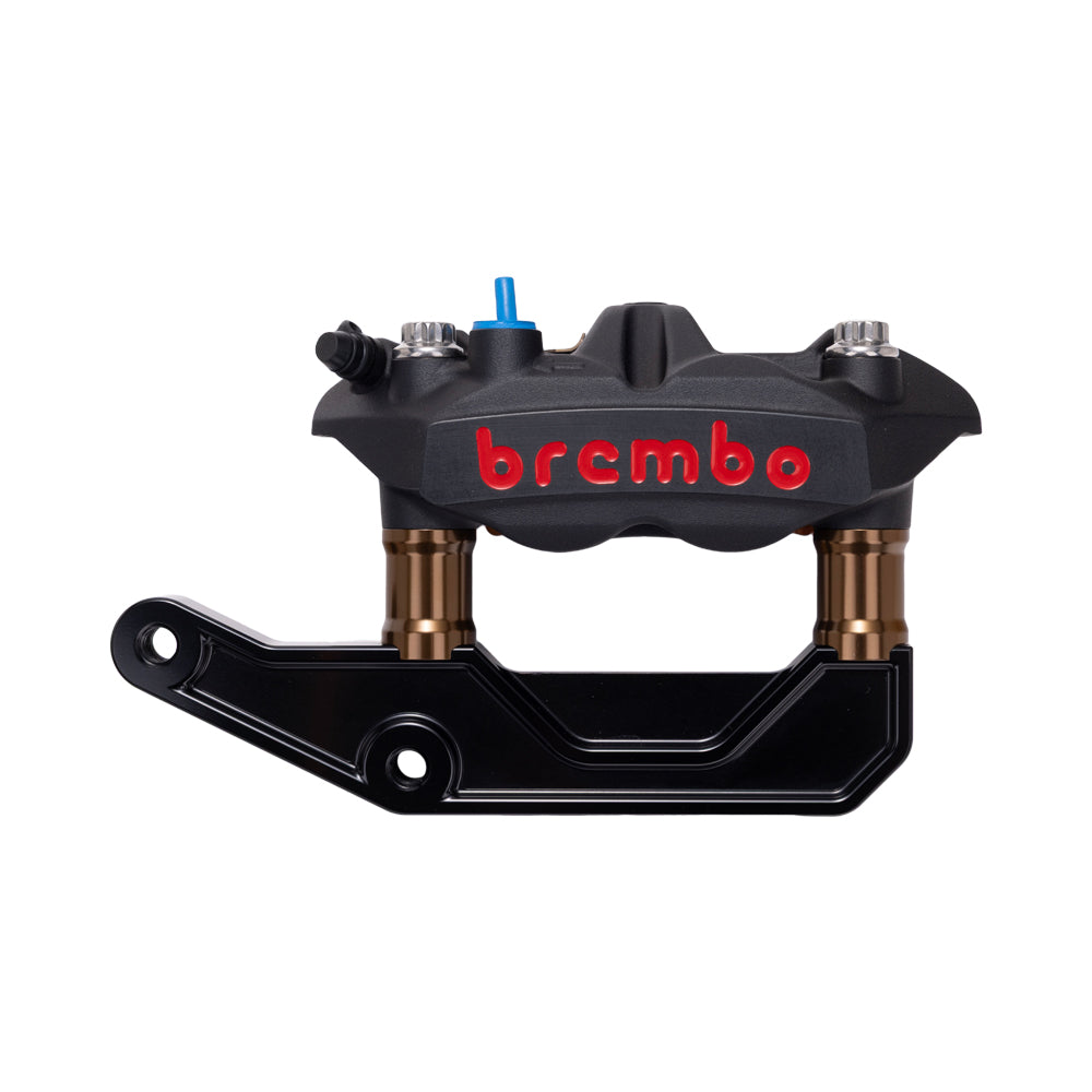 Black Brembo 108mm M4 Monobloc Caliper with Bronze 29mm Spacers and Black Radial Bracket