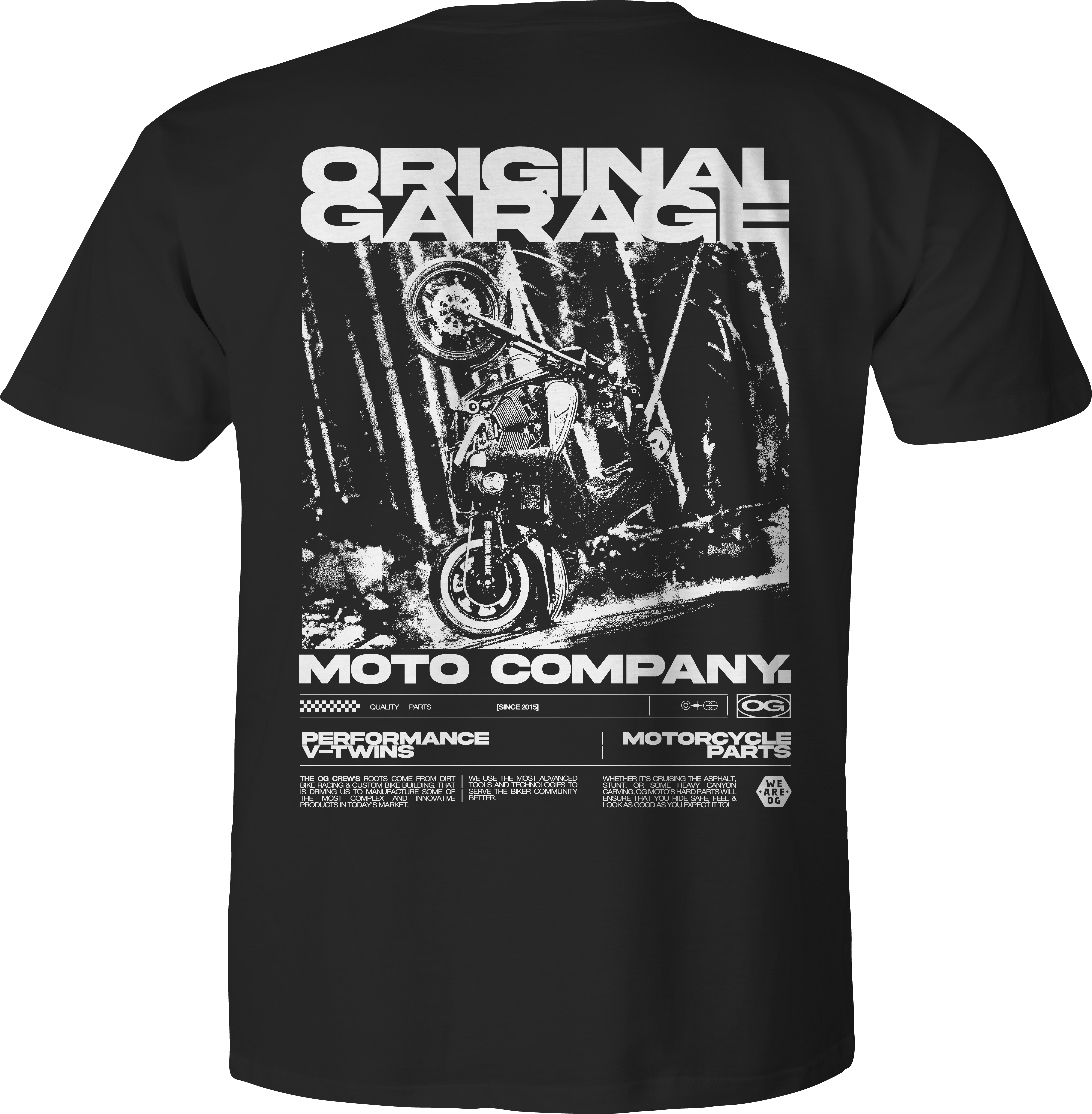 Black Built To Ride Tee