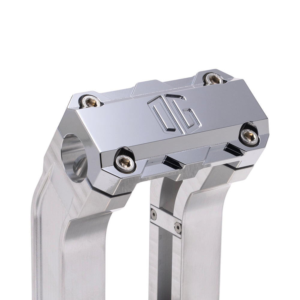 OG Aluminum 10.5 inch Straight Risers with Chrome Standard Top Clamp