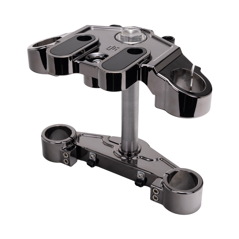 Black Chrome Harley Davidson 2014-Up Touring Drop 1" Triple Trees kit