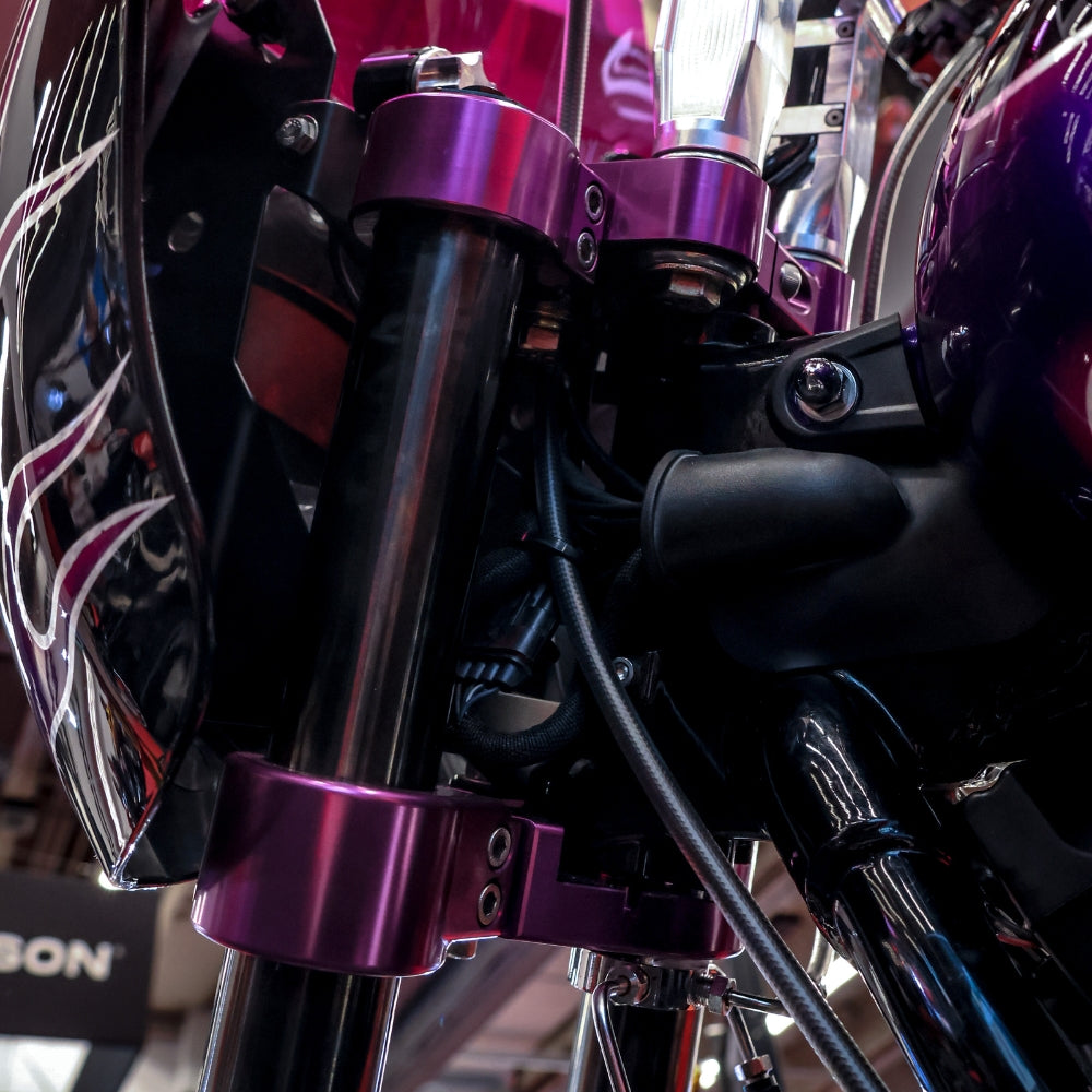 OG 2018-Up Softail 49mm Triple Trees kit installed on a 2021 Softail Standard FXST