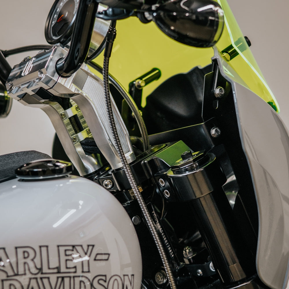 OG 2020-Up Softail Lowrider S & ST Drop 1" Top Triple Tree installed on a 2025 Softail Low Rider S FXLRS