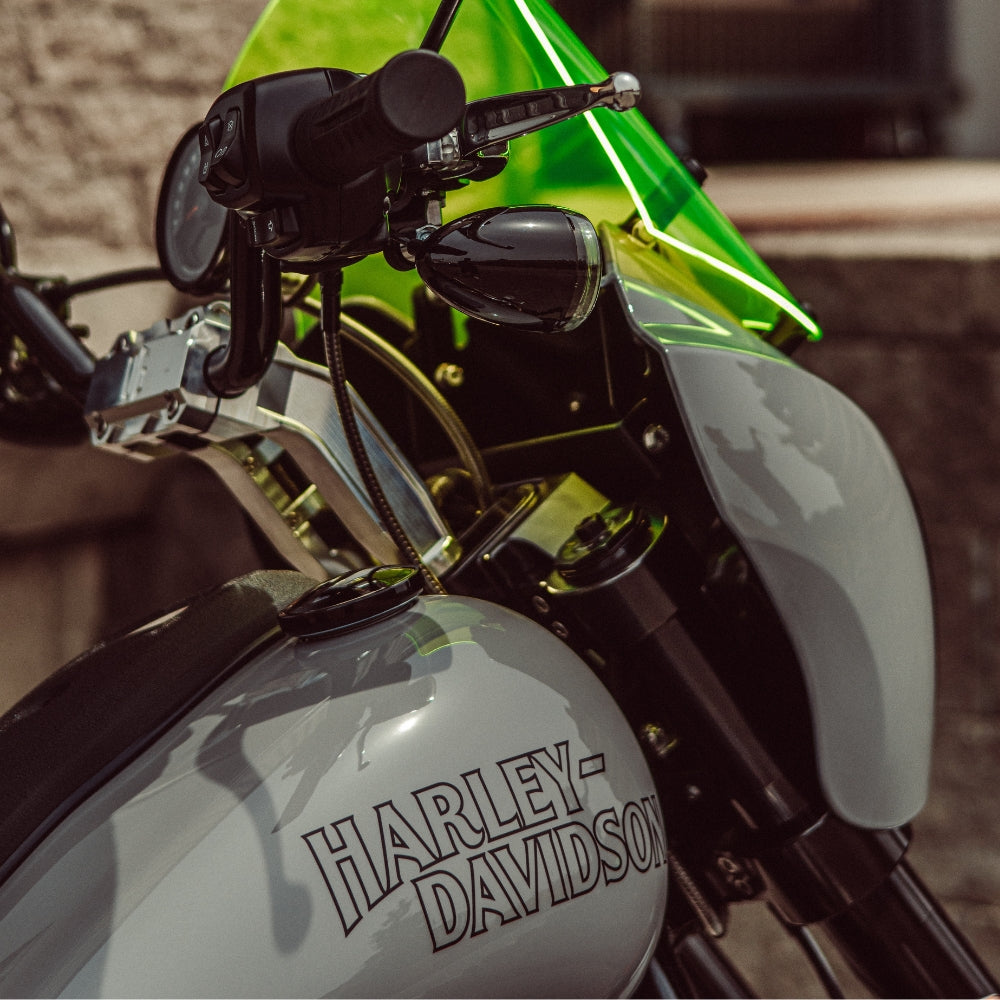 OG 2020-Up Softail Lowrider S & ST Lower Triple Tree kit installed on a 2025 Softail Low Rider S FXLRS