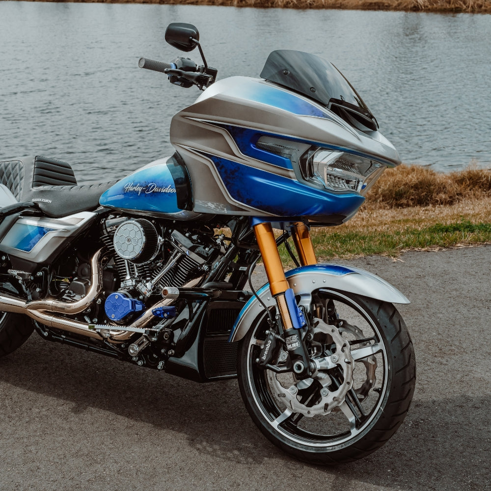 OG 2024-Up Touring Inverted Front End Upgrade kit installed on a 2026 Road Glide
