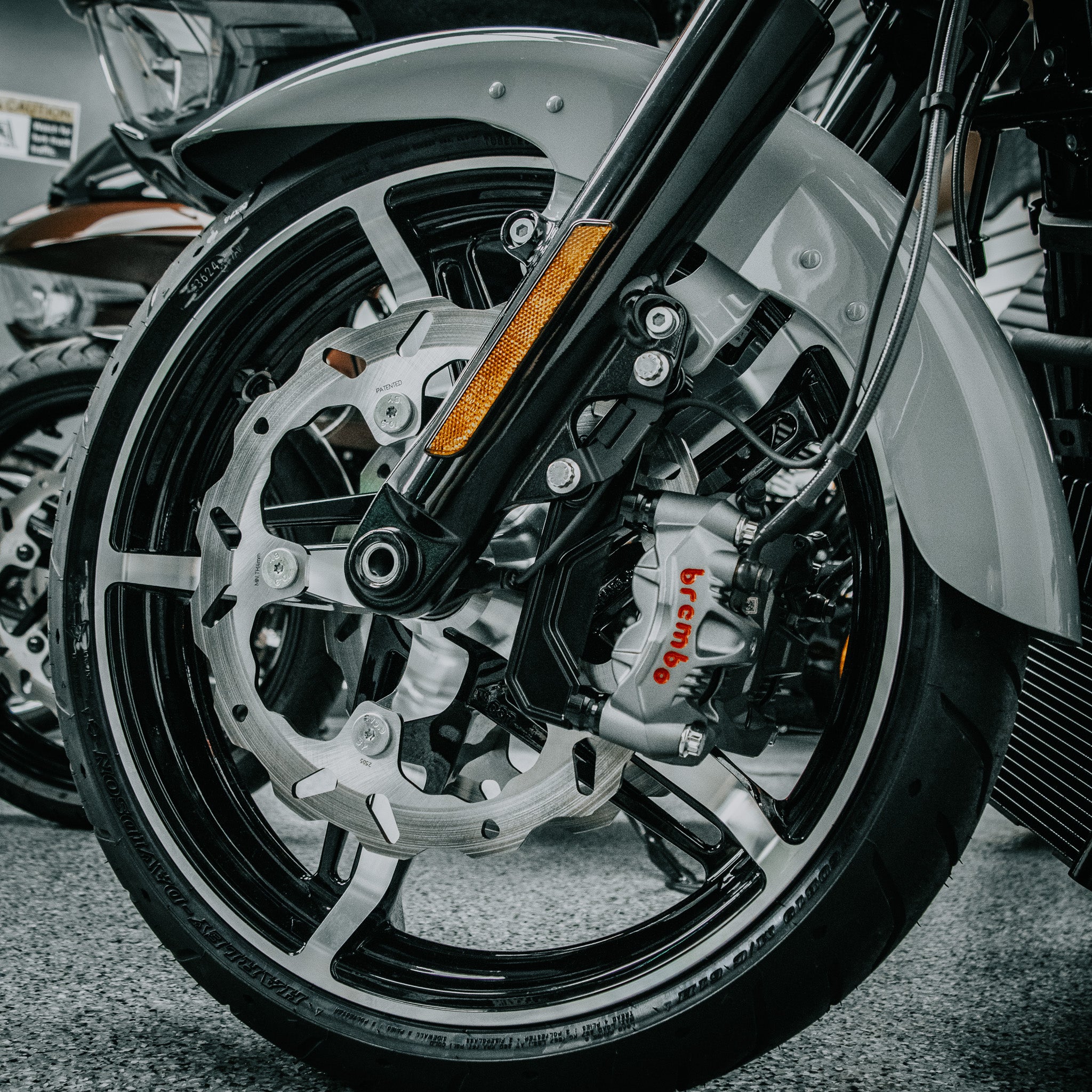 OG 320mm Complete Radial Brake Kit for 2024-Up Touring Models installed on 2025 Road Glide FLTRX with GP4RS calipers option
