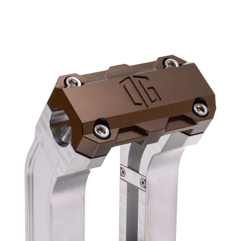 OG Aluminum 6.5 inch Pull Back Risers with Bronze Standard Top Clamp