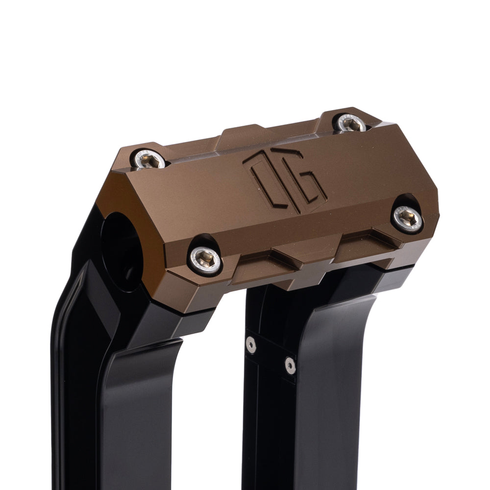 OG Black 6.5 inch Straight Risers with Bronze Standard Top Clamp