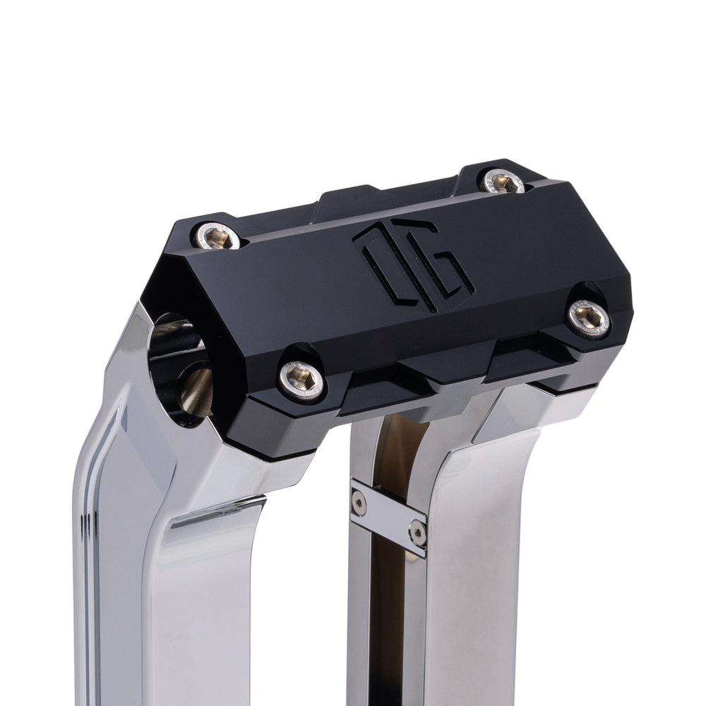 OG Chrome 6.5 inch Straight Risers with Black Standard Top Clamp