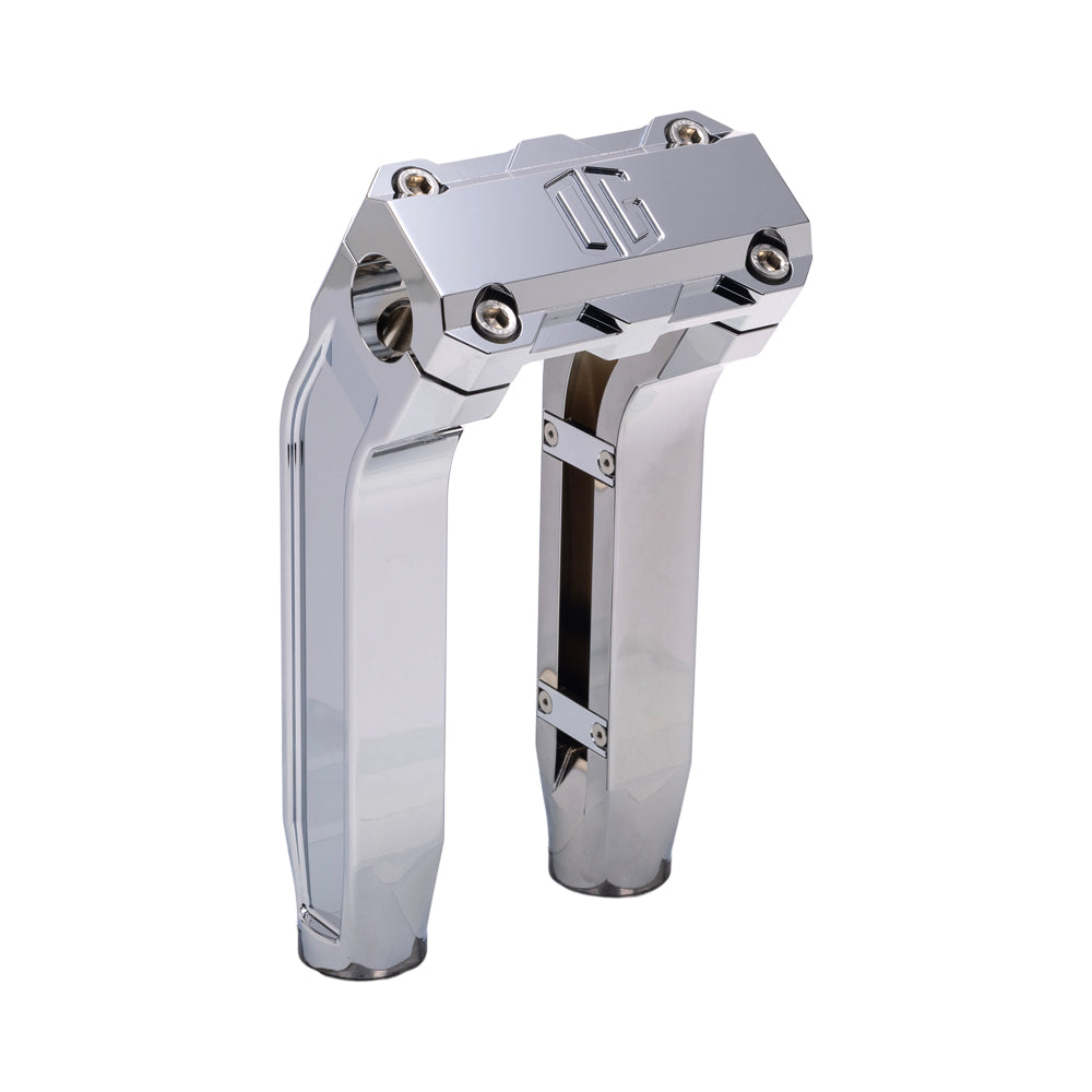 OG Chrome 8.5 inch Pull Back Risers with Chrome Standard Top Clamp
