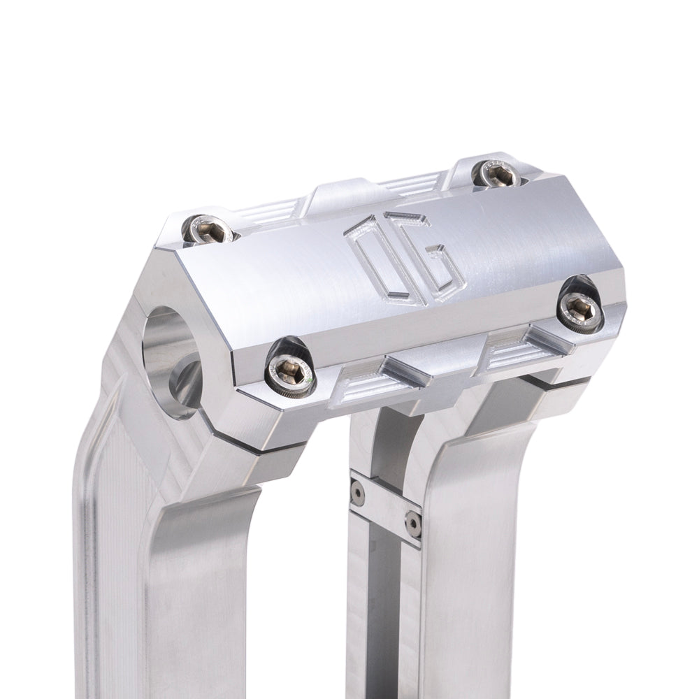 OG Aluminum 8.5 inch Straight Risers with Aluminum Standard Top Clamp