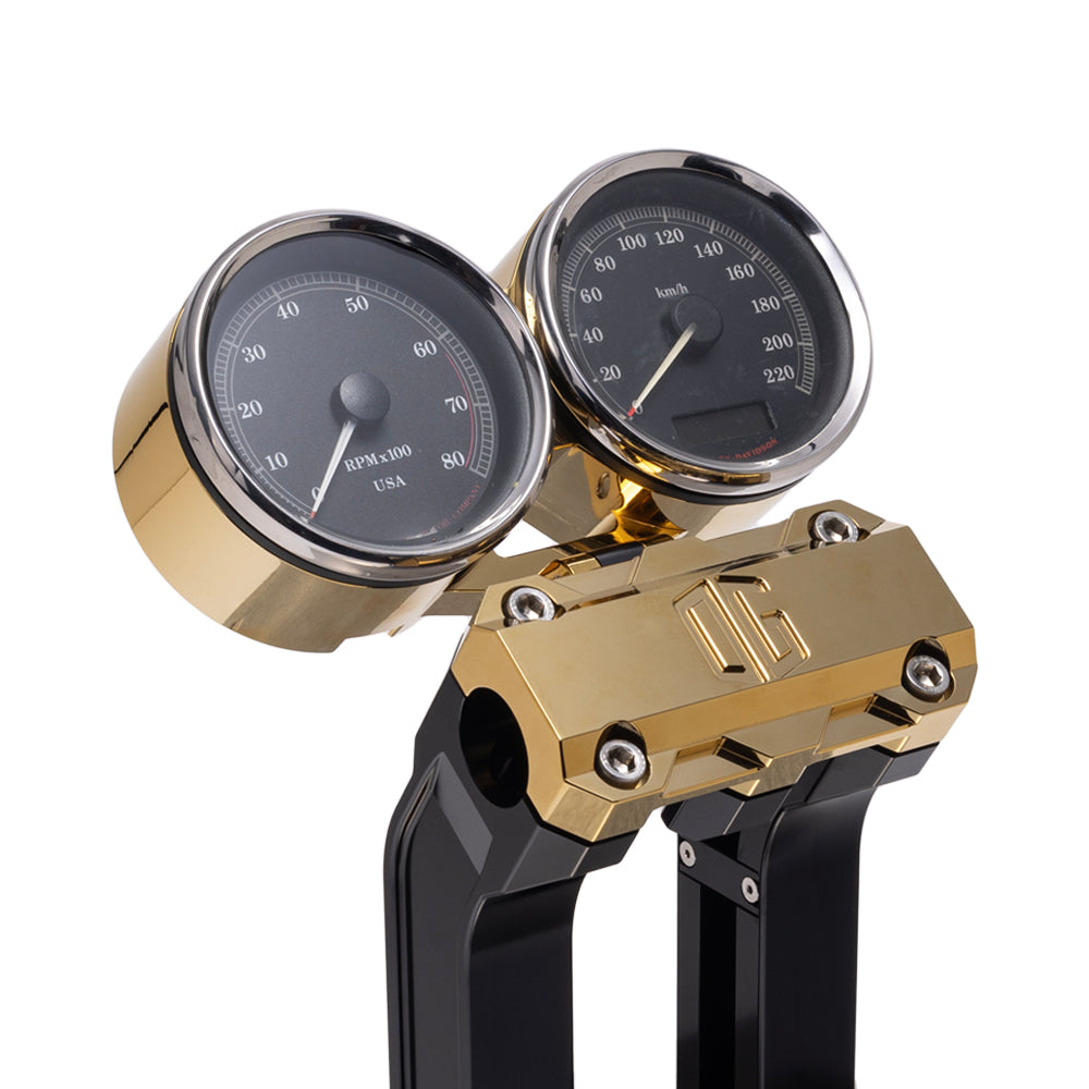 OG Gold Plating Dual Billet Gauge Pods Rear Mount