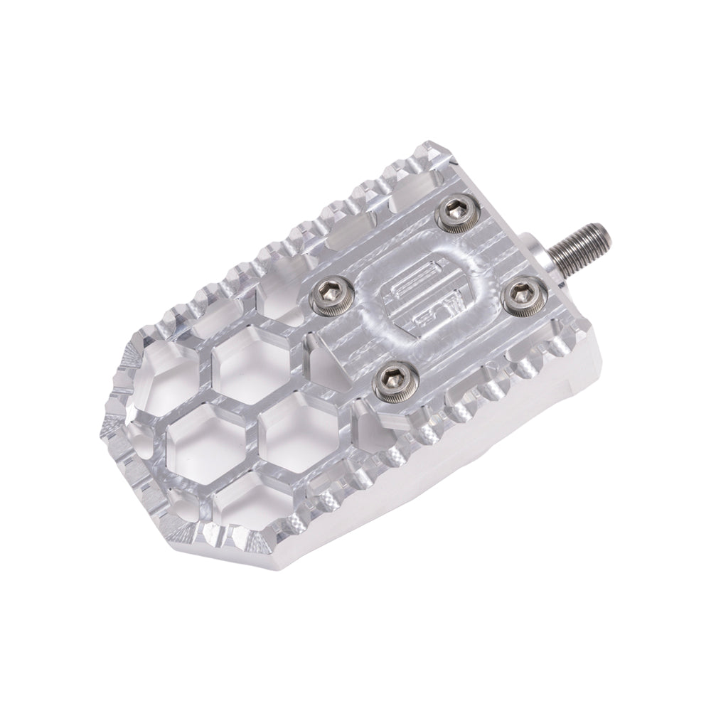 Aluminum Finish Harley Davidson and Indian Touring Bagger Brake Pedal Gripper kit for Adjustable Brake Arm