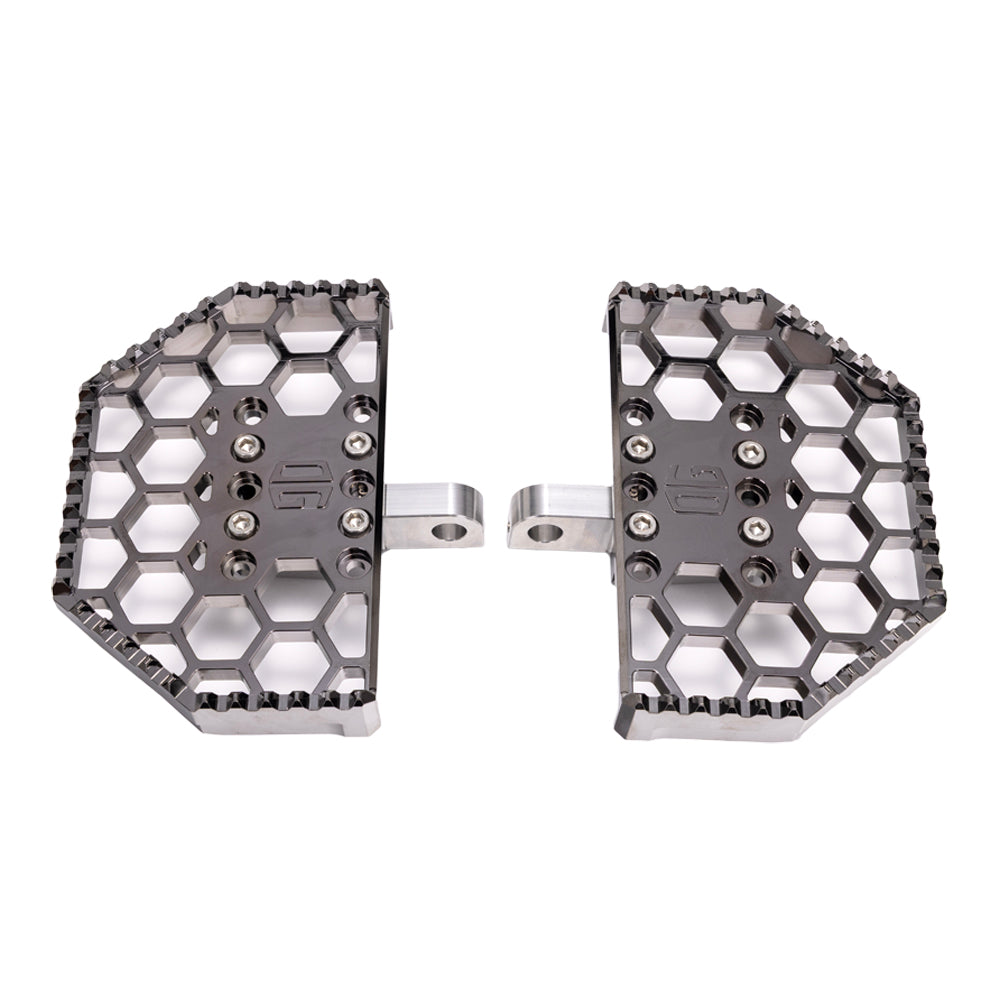 Original Garage Moto Black Chrome Mini Floorboards for Harley-Davidson