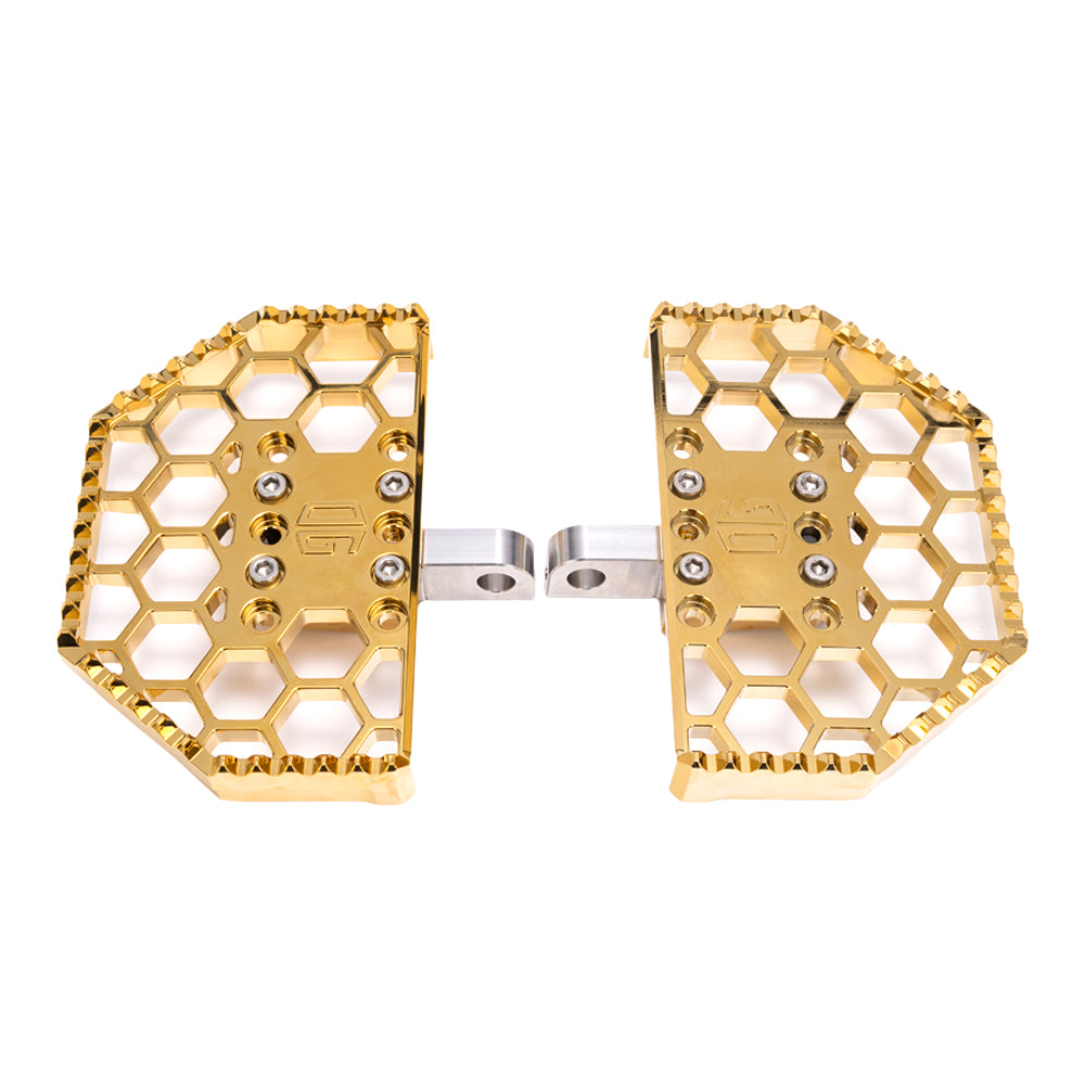 Original Garage Moto Gold Plating Mini Floorboards for Harley-Davidson