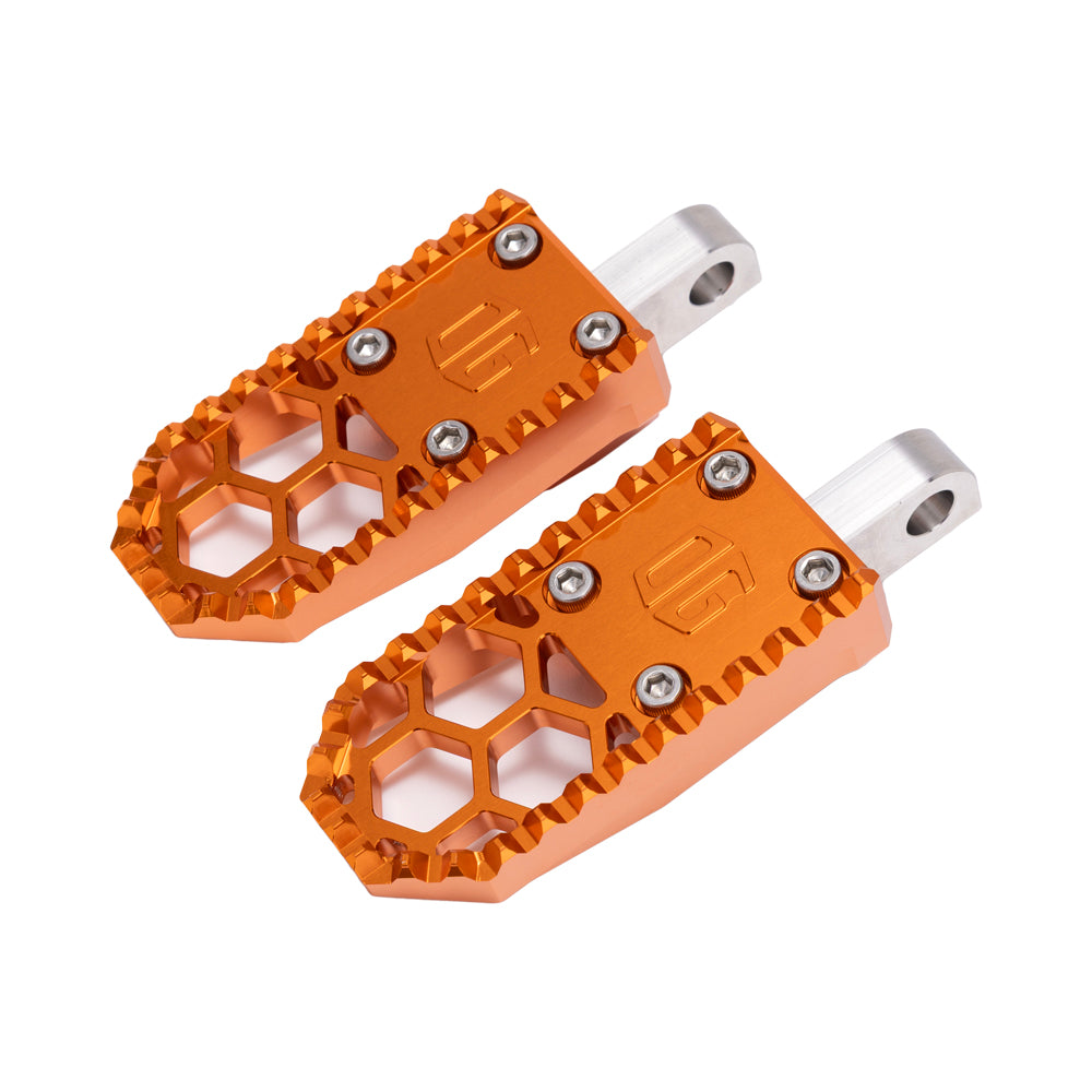 Orange Mini Foot Pegs For Harley Davidson