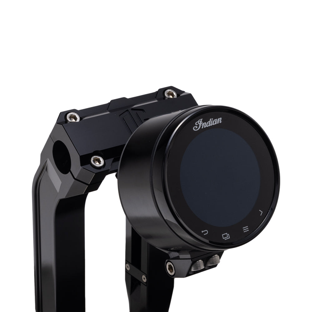 OG Indian Chief Billet Gauge Pod Front Mount Black
