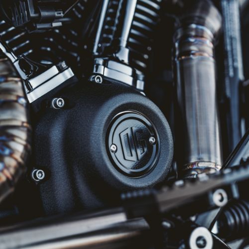 OG Black M8 Points Cover on Softail Low Rider ST 2023