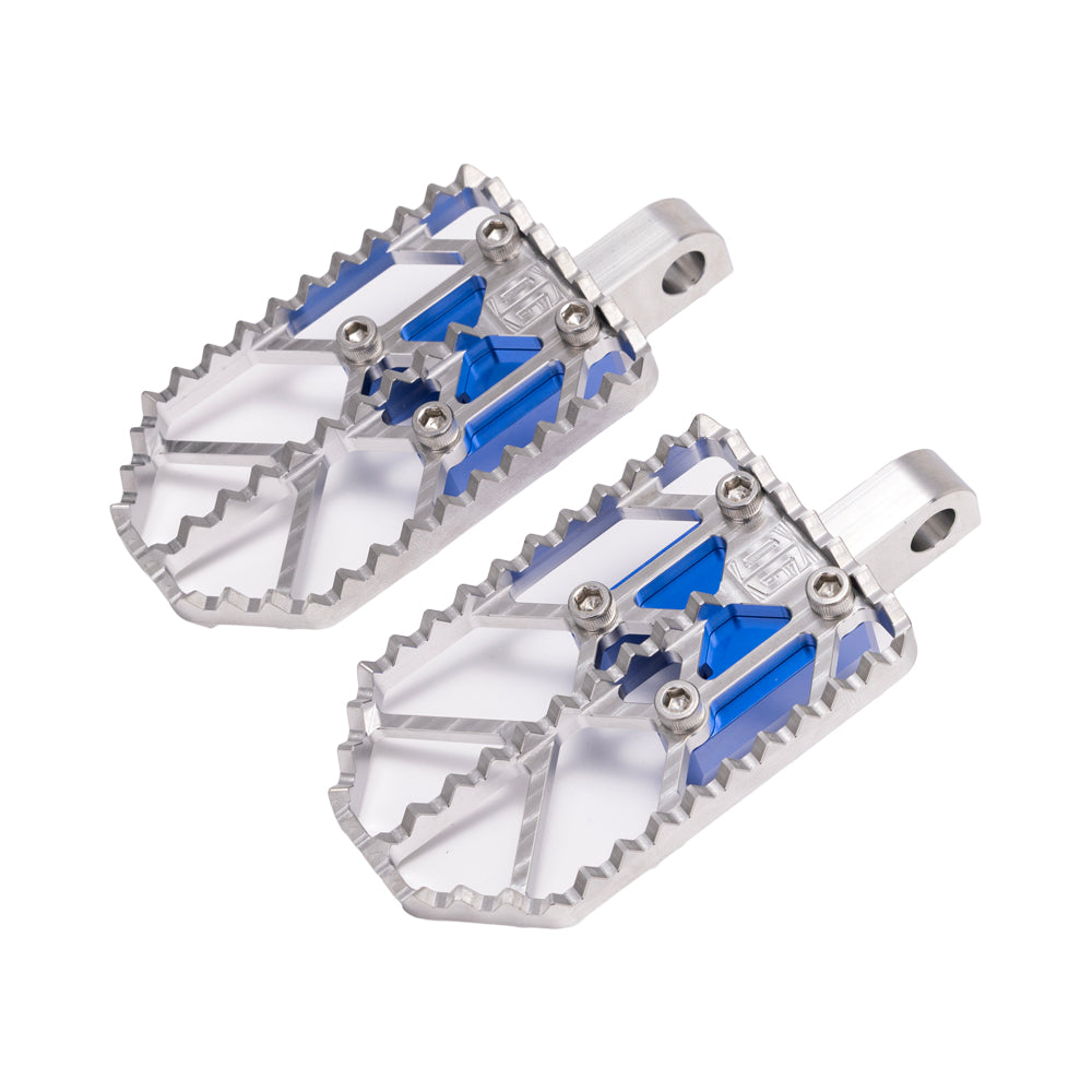 Raw on Blue Motocross Style Harley Davidson Foot Peg OG Moto X Foot Pegs