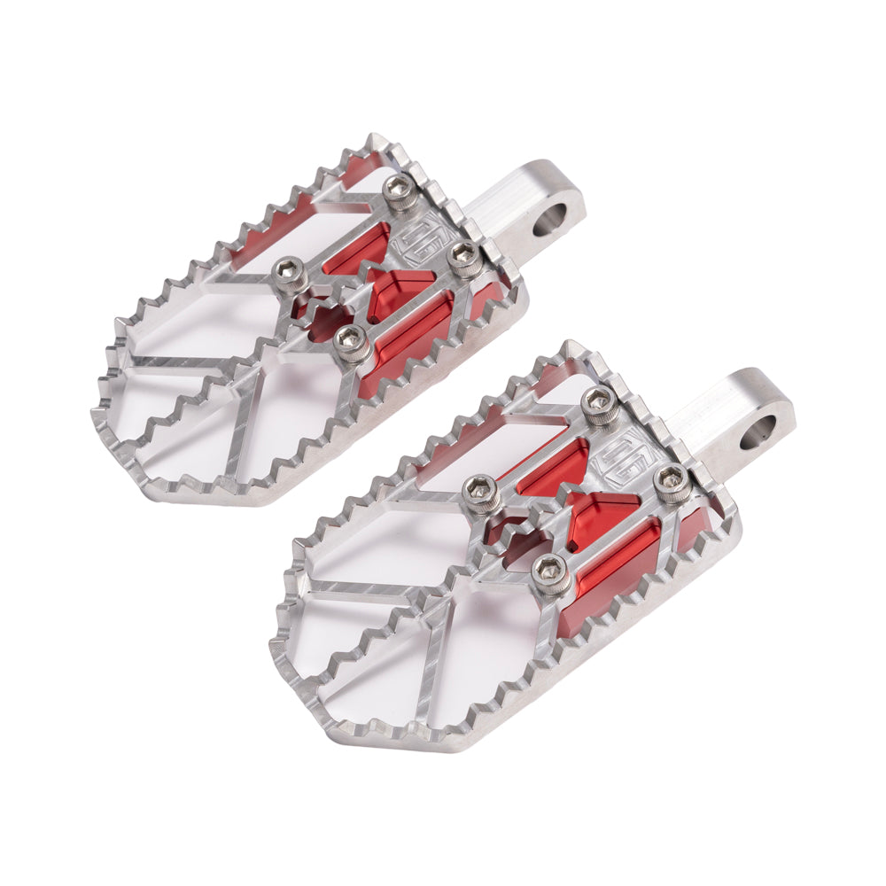 Raw on Red Motocross Style Harley Davidson Foot Peg OG Moto X Foot Pegs