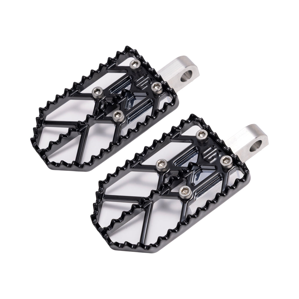 Black on Chrome Motocross Style Harley Davidson Foot Peg OG Moto X Foot Pegs