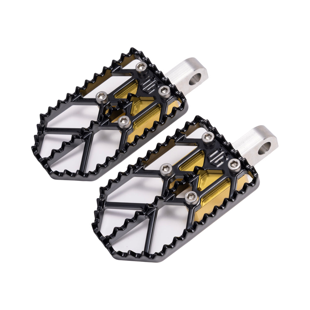 Black on Gold Motocross Style Harley Davidson Foot Peg OG Moto X Foot Pegs