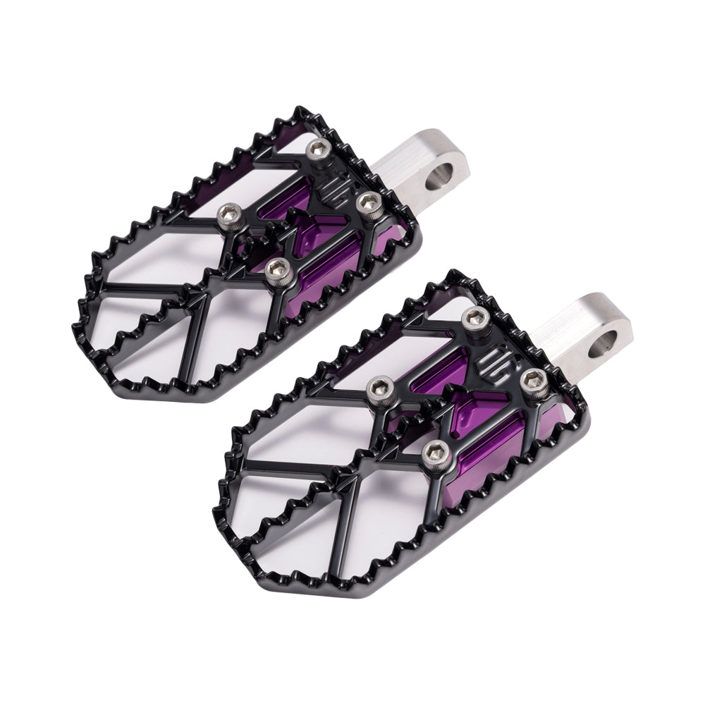 Black on Purple Motocross Style Harley Davidson Foot Peg OG Moto X Foot Pegs