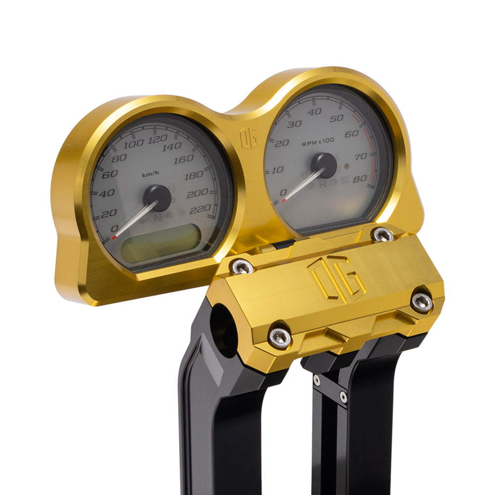 OG Gold Road Glide Billet Gauges Bezel Rear Mount