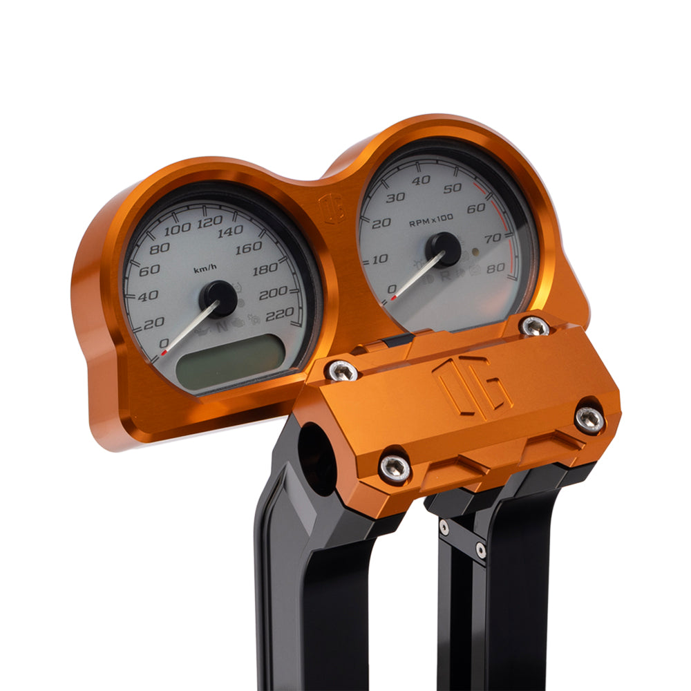 OG Orange Road Glide Billet Gauges Bezel Rear Mount