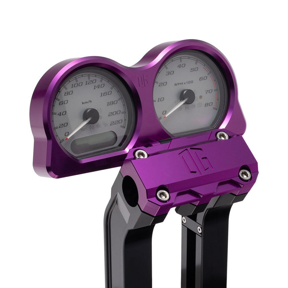 OG Purple Road Glide Billet Gauges Bezel Rear Mount