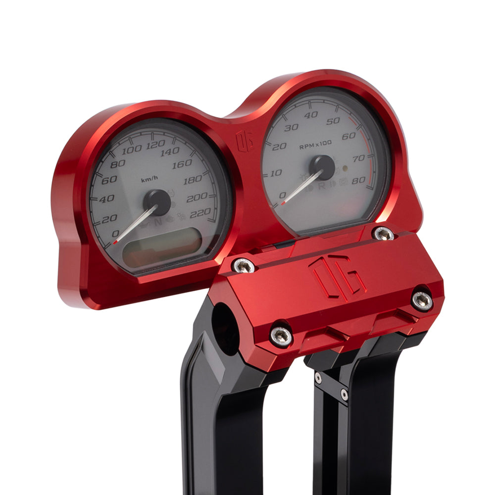 OG Red Road Glide Billet Gauges Bezel Rear Mount