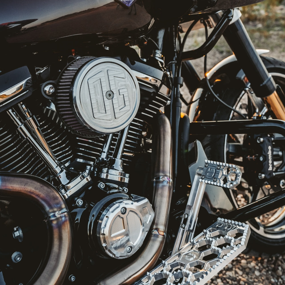 OG Round Air Cleaner Cover-Classic installed on a 2024 Road Glide FLTR Mystic Shift