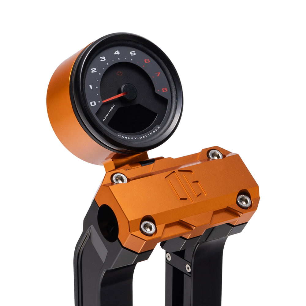 OG Orange Single Billet Gauge Pod Rear Mount