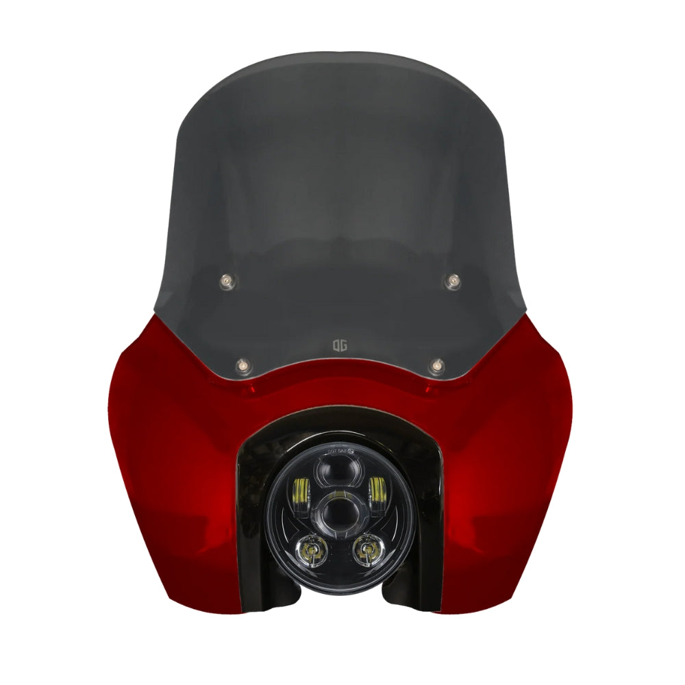 Original Garage Moto Softail Low Rider S Complete T-Sport Fairing Kit - Red Rock - 5.75 LED Black Headlight
