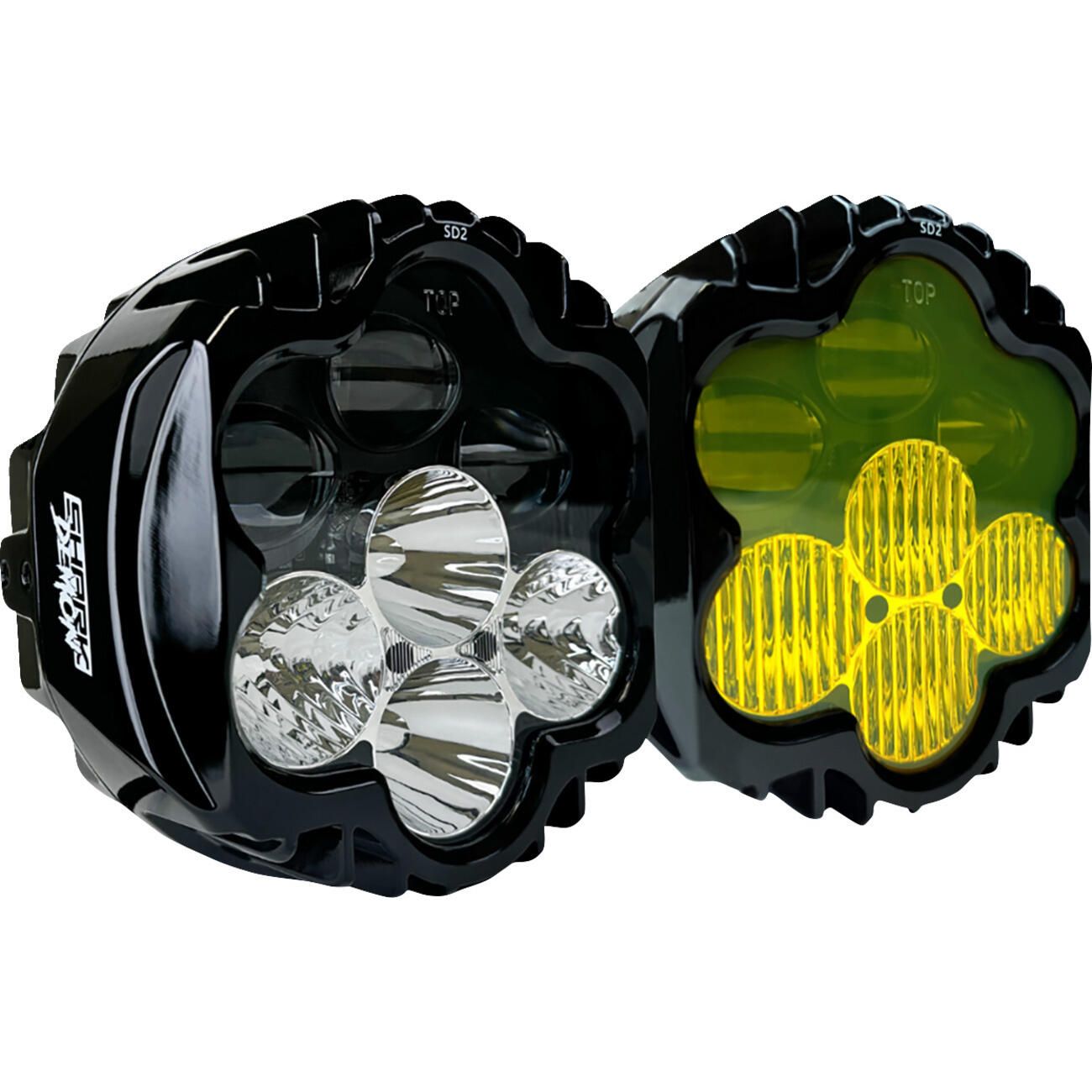 Clear and Yellow Shark-Demon® 2 Performance LED Headlight Kit for Road Glide Motorcycles