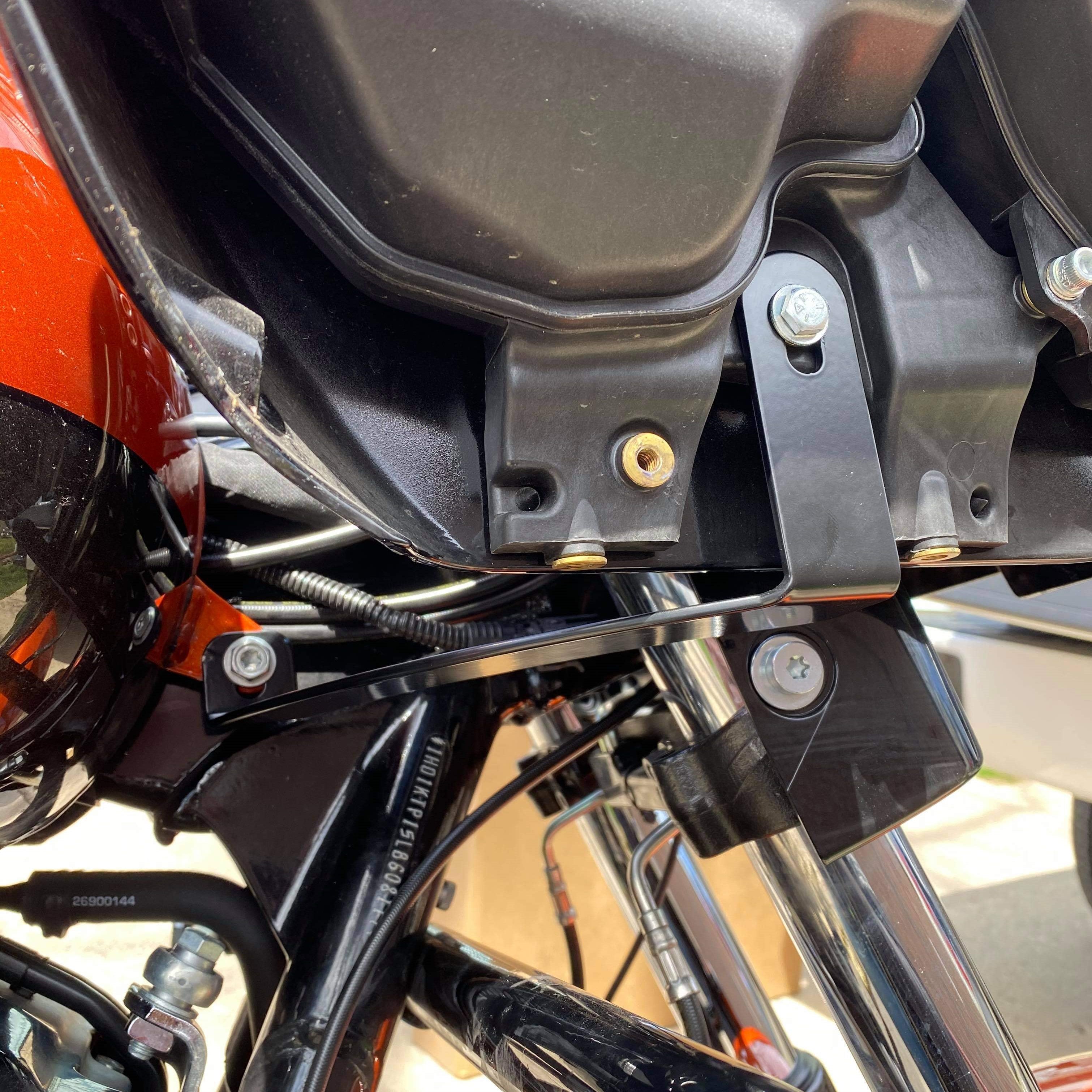 OG Road Glide Fairing Support Brackets installed on a FLTRX Road Glide 2014
