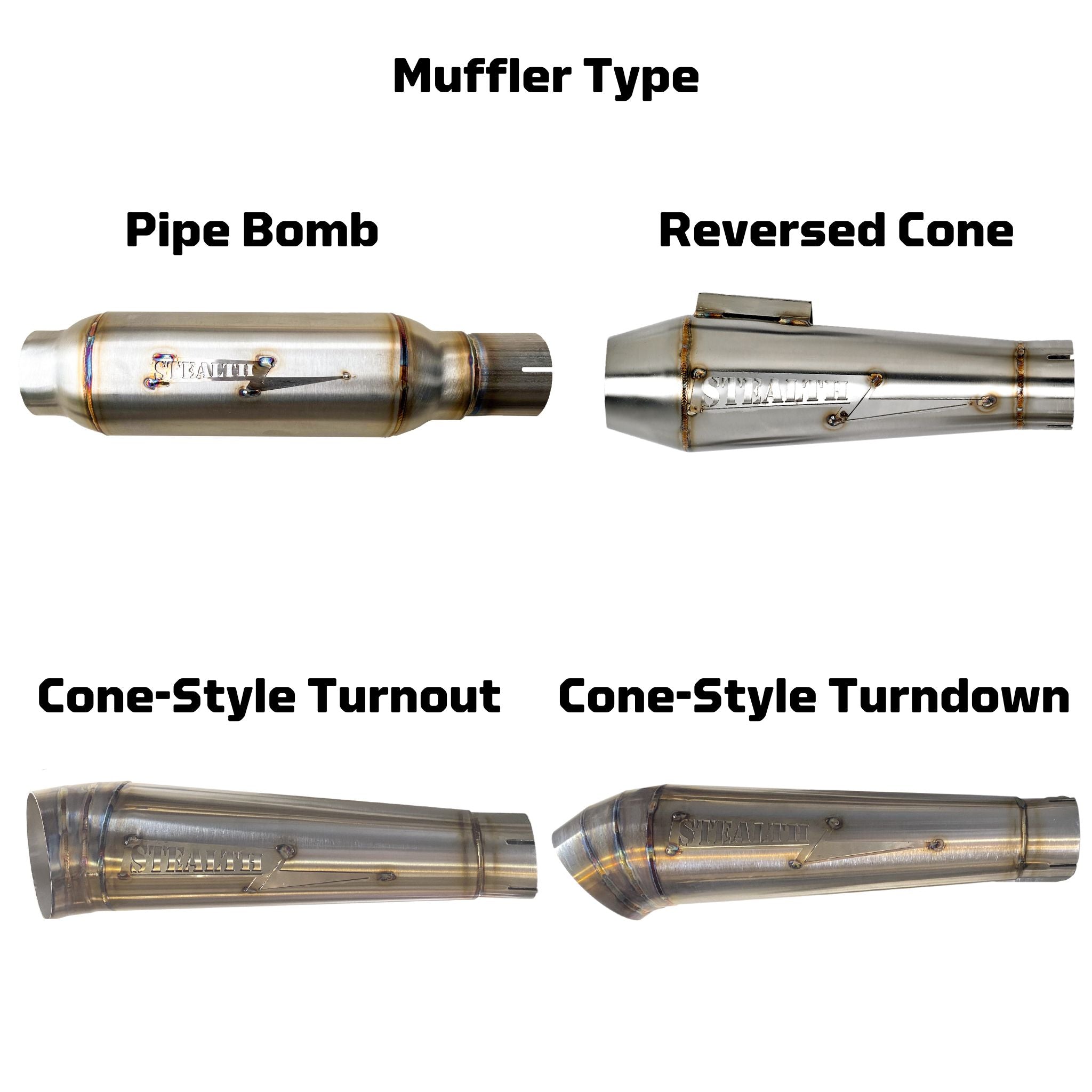 Stealth Pipes 2018-2024 M8 Softail Exhaust
