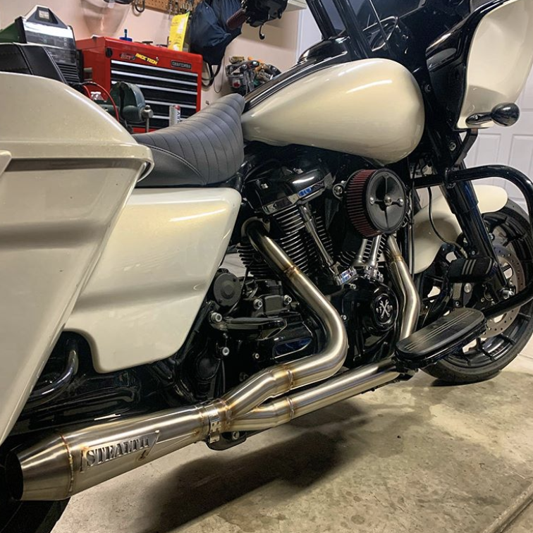 Stealth Pipes M8 Bagger Exhaust - Stainless - Original Garage Moto