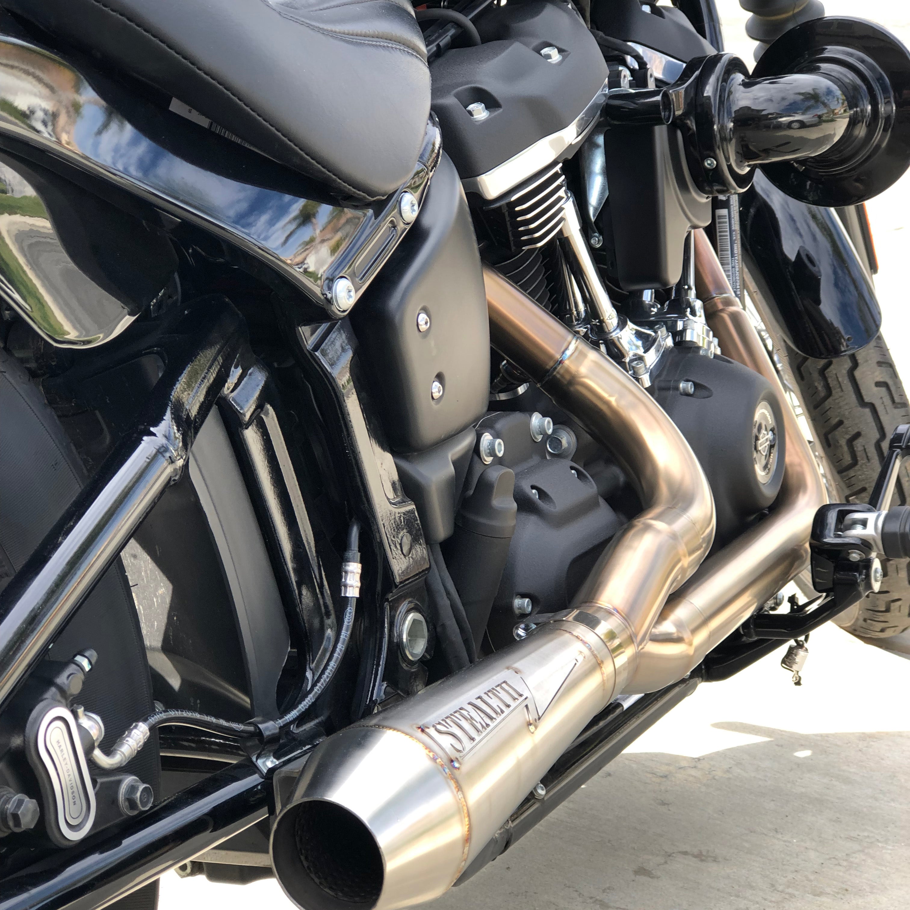 Stealth Pipes M8 Softail Exhaust - Stainless - Original Garage Moto