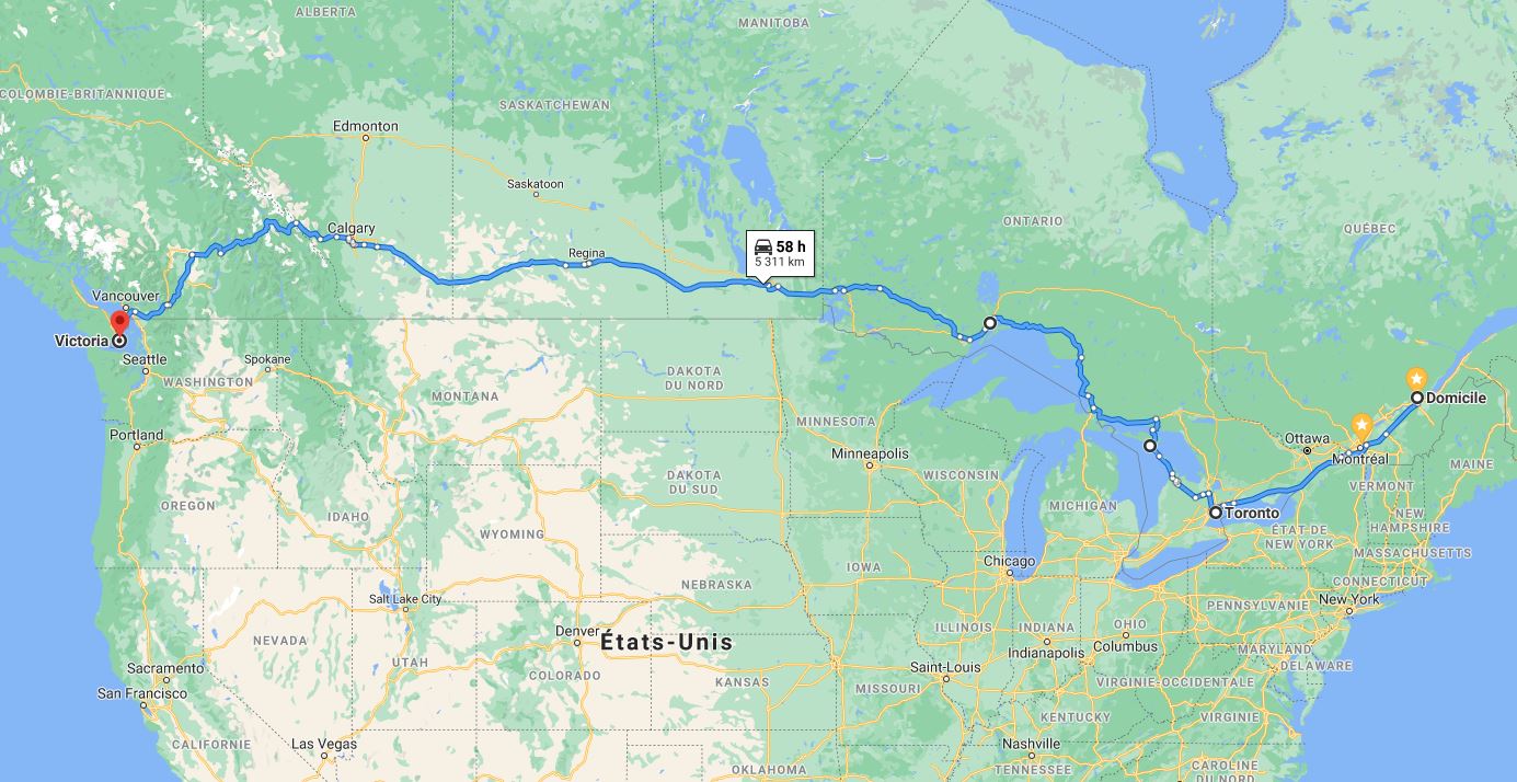 Trip: From Québec to British Columbia