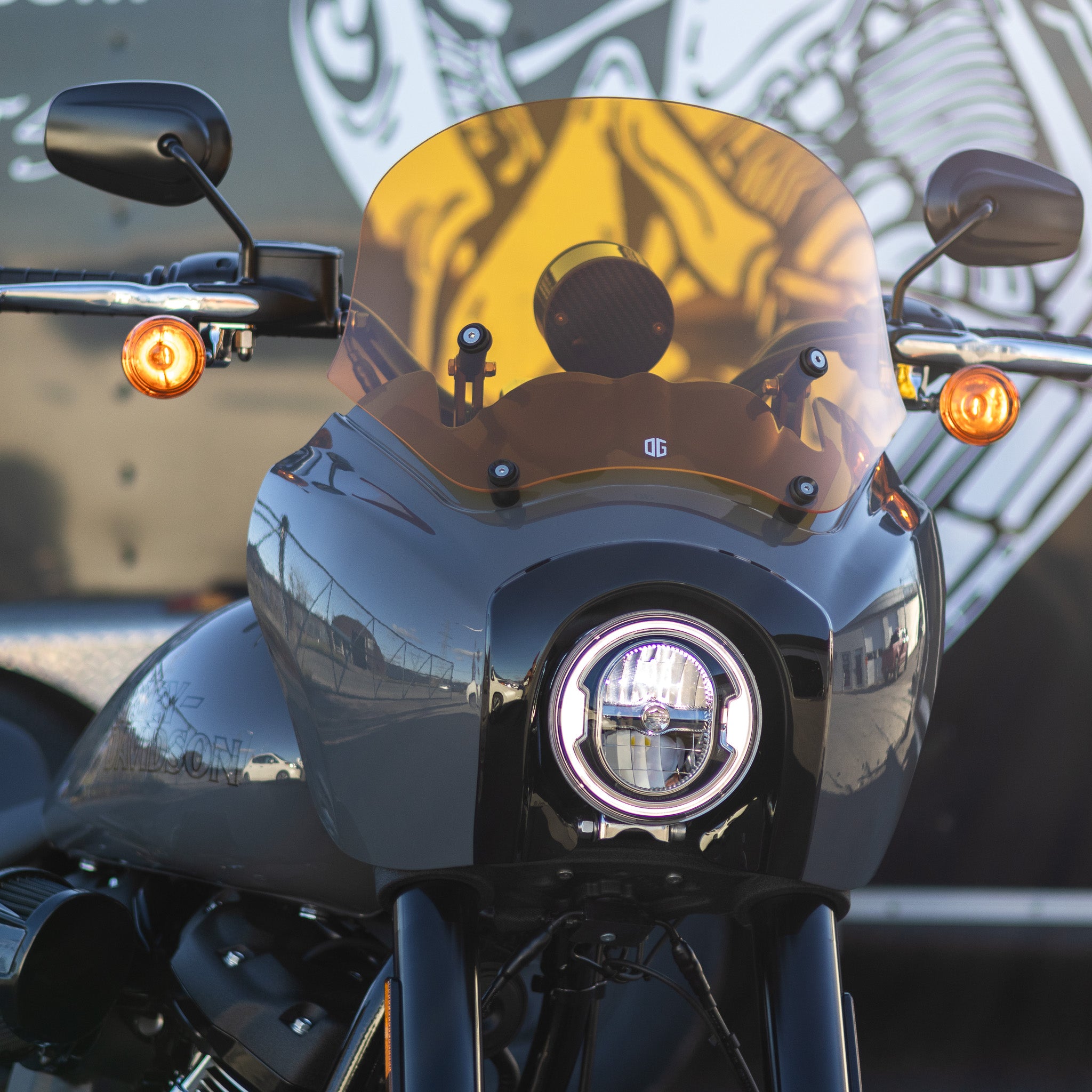 Low Rider S T-Sport Fairing 12'' Hi Visibility Orange Windscreen