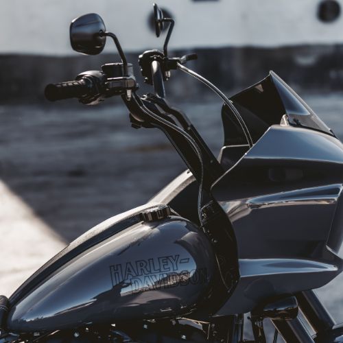 5.5 Inch Chrome Handlebar Risers For Harley Electra Glide – Pullback Style, 1 Inch Bars