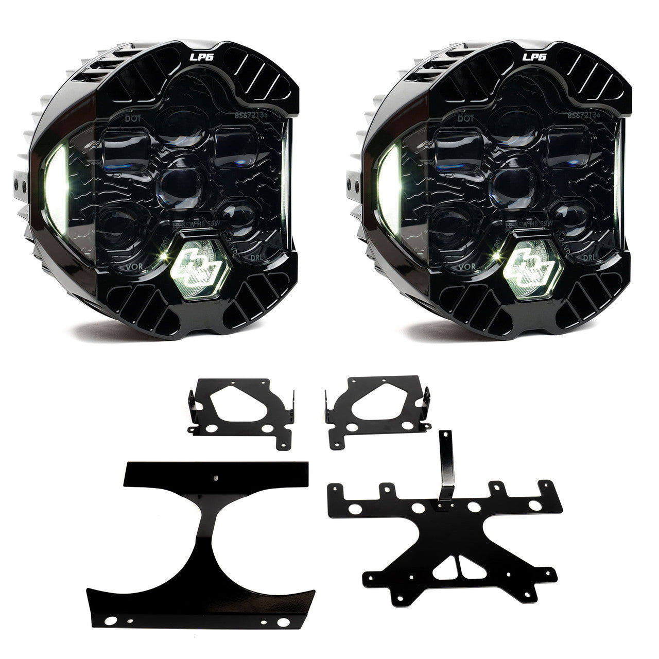 DOT LP6 LED Headlight Kit for 2015-2023 Harley-Davidson Road Glide with White DRL
