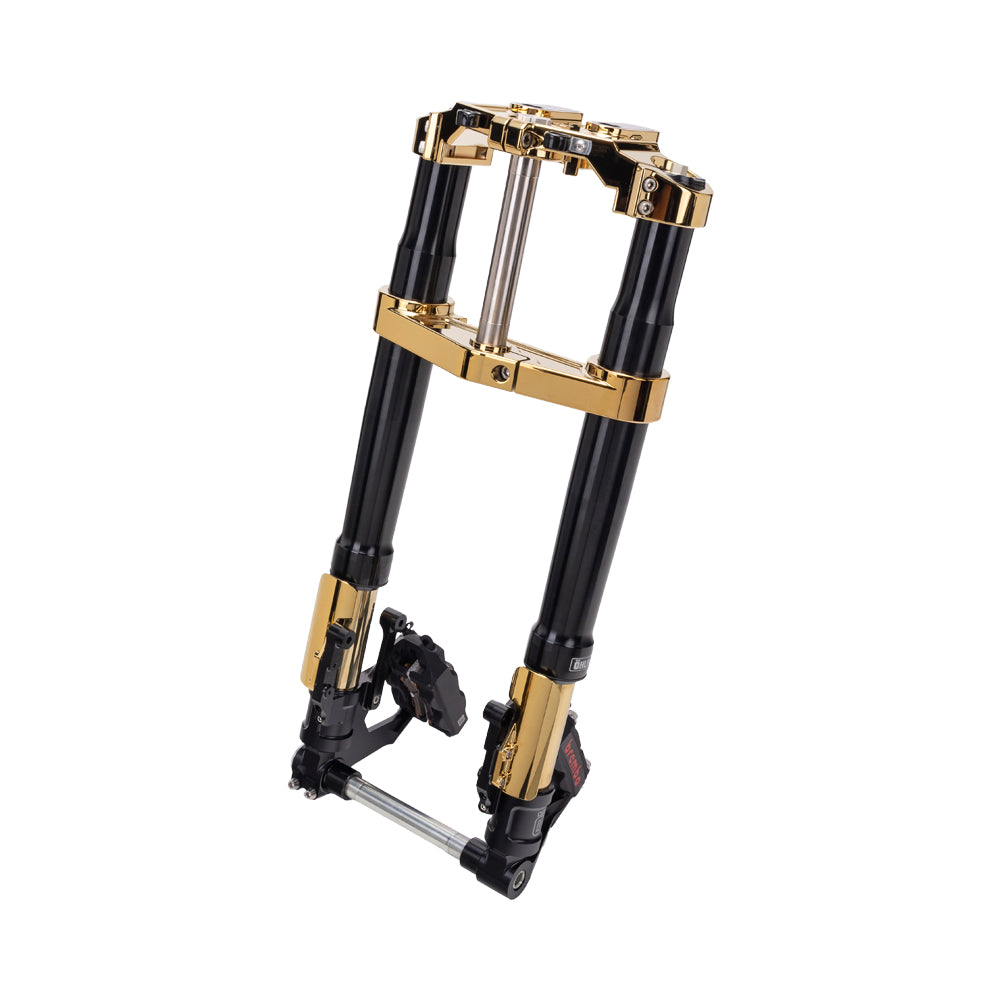 OG Gold Plating 2014-2023 Touring Inverted Front End Complete kit Drop 1 inch