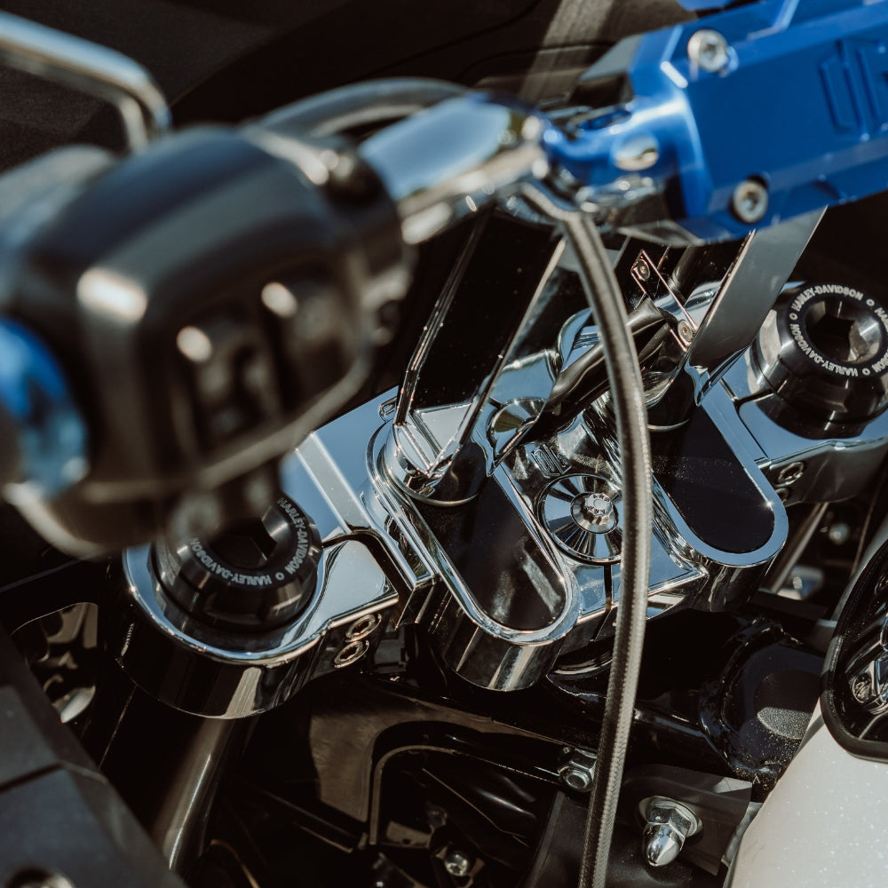 OG 2020-Up Softail Lowrider S & ST Triple Trees kit installed on a 2026 Softail Low Rider ST FXLRST