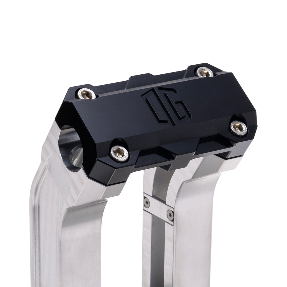 OG Aluminum 6.5 inch Pull Back Risers with Black Standard Top Clamp