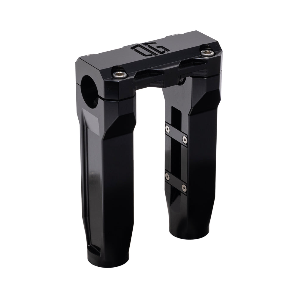 OG Black 6.5 inch Straight Risers with Black Standard Top Clamp
