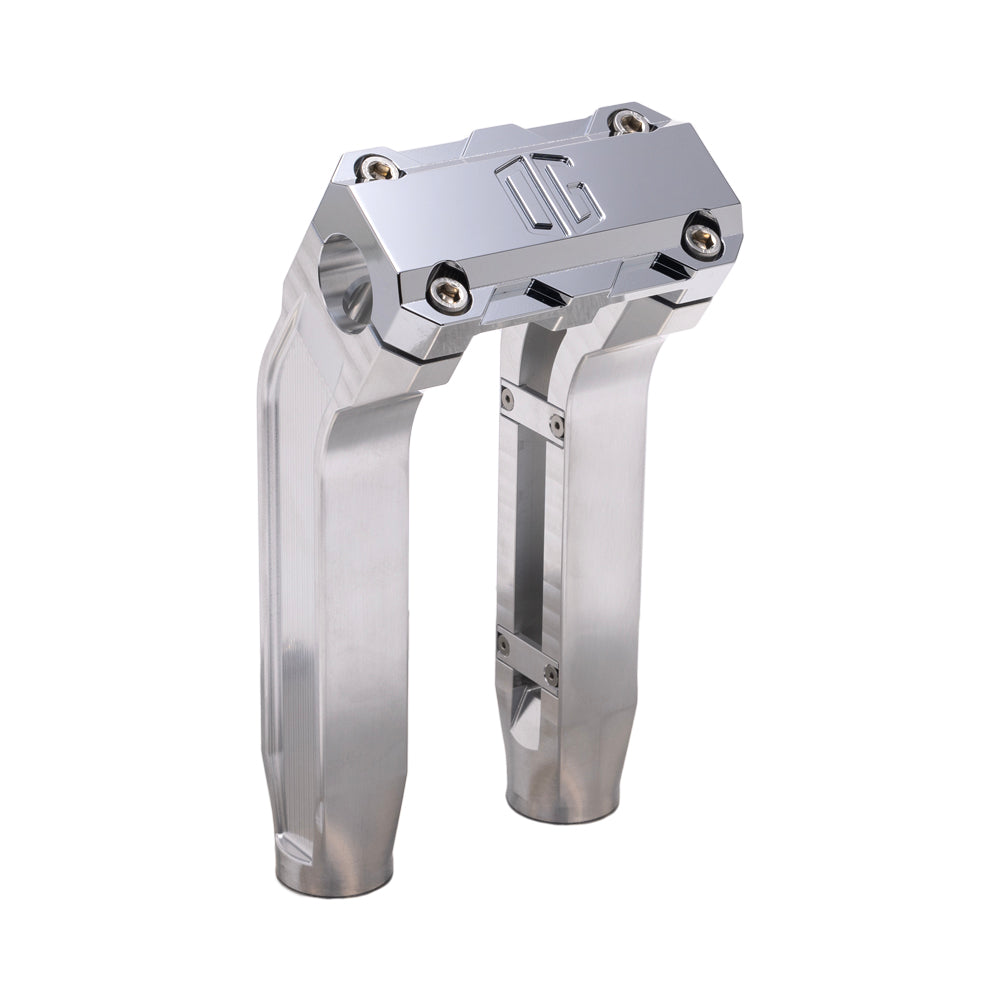 OG Aluminum 8.5 inch Pull Back Risers with Chrome Standard Top Clamp