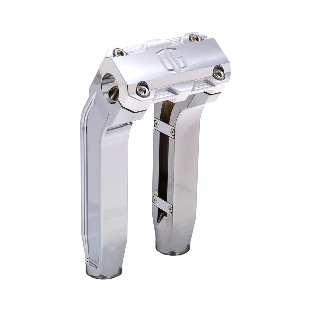 OG Chrome 8.5 inch Pull Back Risers with Aluminum Standard Top Clamp