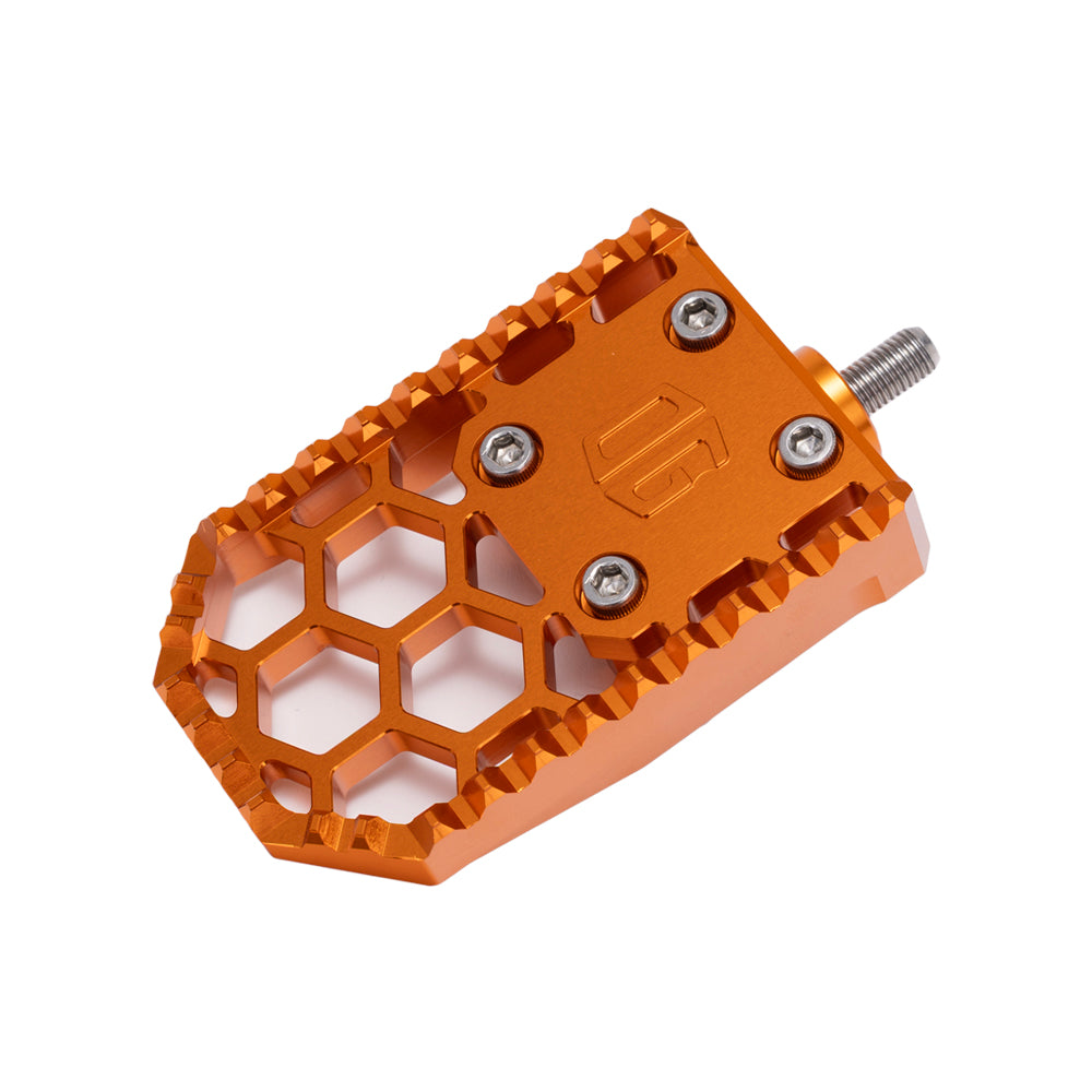 Orange Harley Davidson and Indian Touring Bagger Brake Pedal Gripper kit for Adjustable Brake Arm